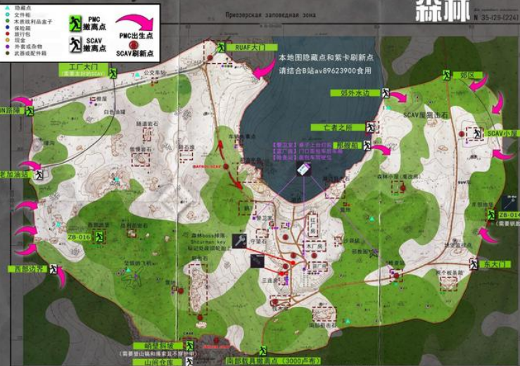 森林撤离点地图中文图片