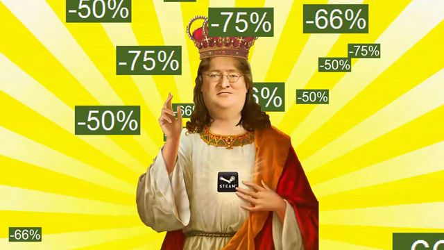 Steam经典logo成教会宣传标志 G胖终将成神？