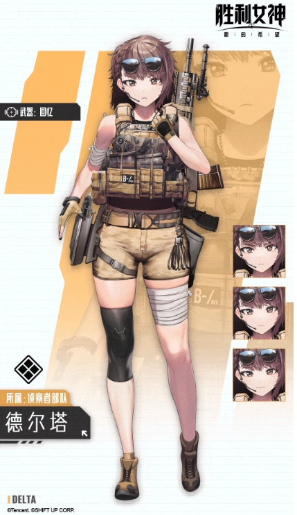 胜利女神nikke国服角色图鉴：德尔塔