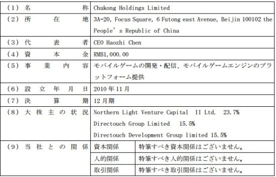 日本手游巨头Gungho计划本月内收购触控1%股份