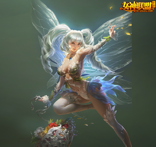图2：女神联盟手游   小花仙女神