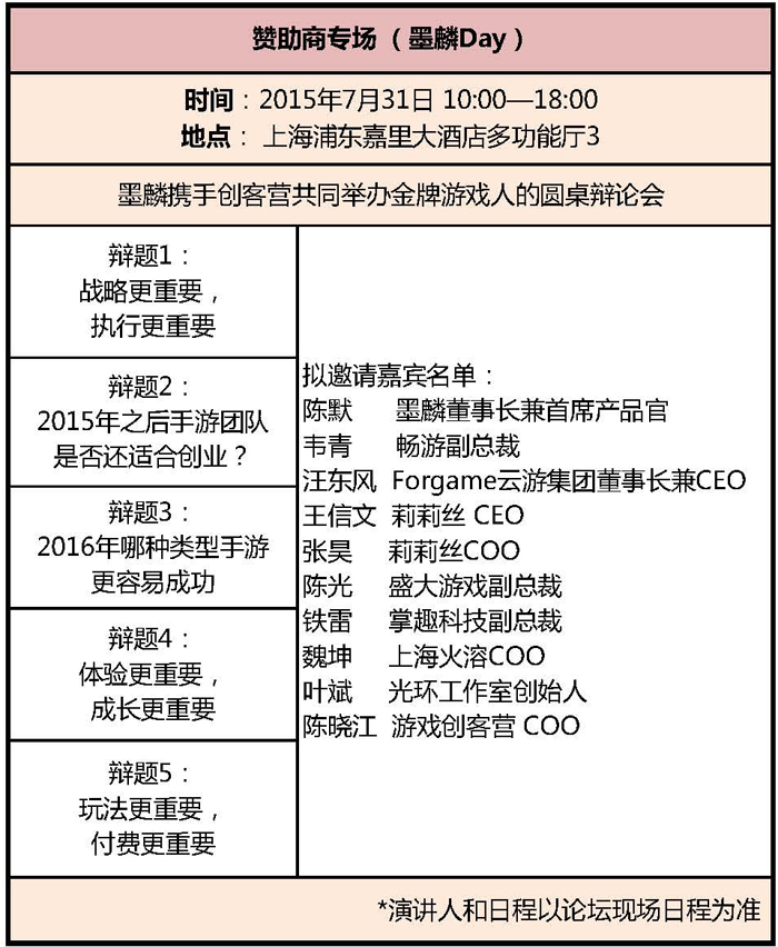 CGDC赞助商专场议程正式公布