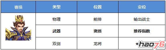 战龙之刃手游攻略：乱世枭雄之曹操(图鉴)