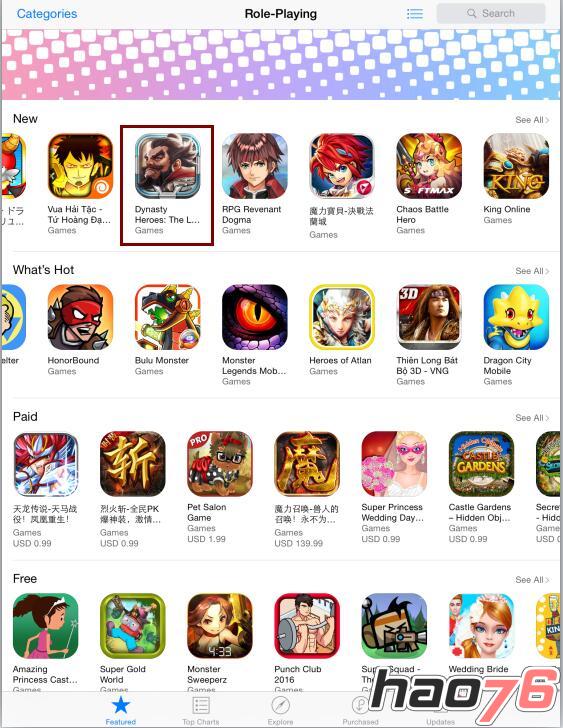 图2. App Store东南亚推荐截图